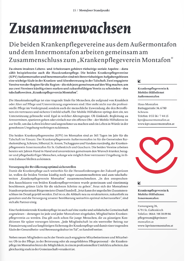 Standpunkt Montafon - Bericht KPV